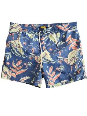 Polo Sport Ralph Lauren Hawaiian Board Swim Trunks Shorts Men's Small Blue Lined